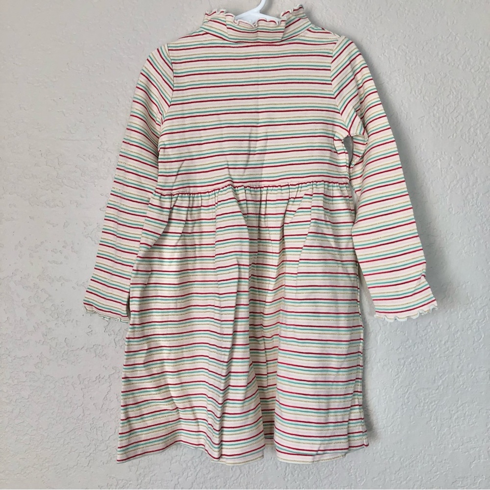 NEW Hanna Andersson Girls Holiday Stripe Rib Dress Size 5